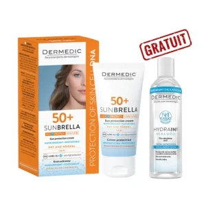 dermedic sunbrella spf 50 Peaux sèches+ Eau micellaire Offerte