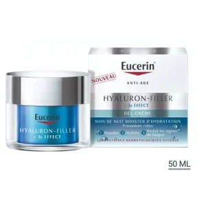 eucerin hyaluron filler+3*effect gel crème soin nuit booster d’hydratation 50ml