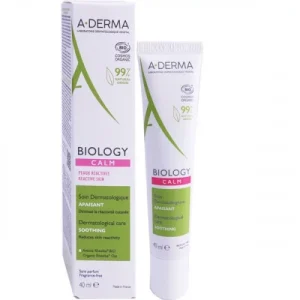 a-derma biology calm soin apaisant peaux réactives 40ml
