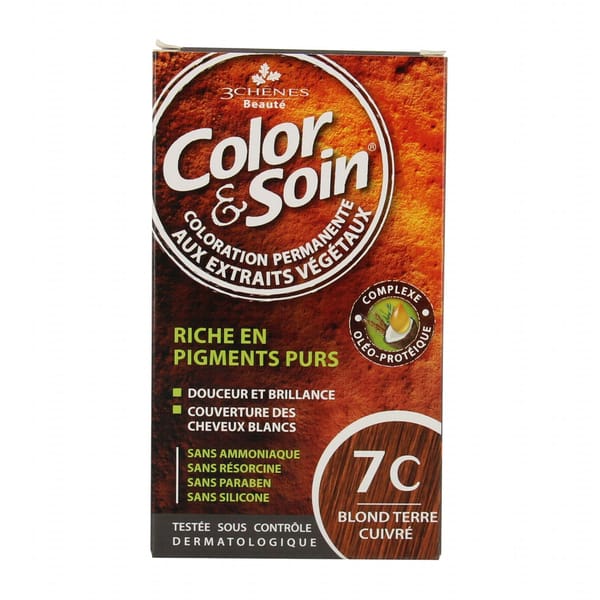 3 chênes color&soin 7c blond terre cuivre