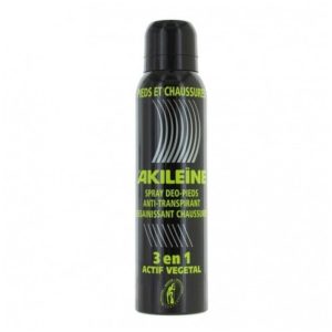 akileine spray noir déodorant pieds anti-transpirant