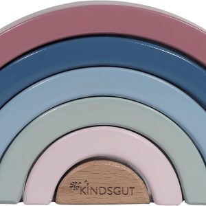 Arc-en-ciel Montessori Kindsgut : jouet en bois à empiler de haute qualité pour enfants