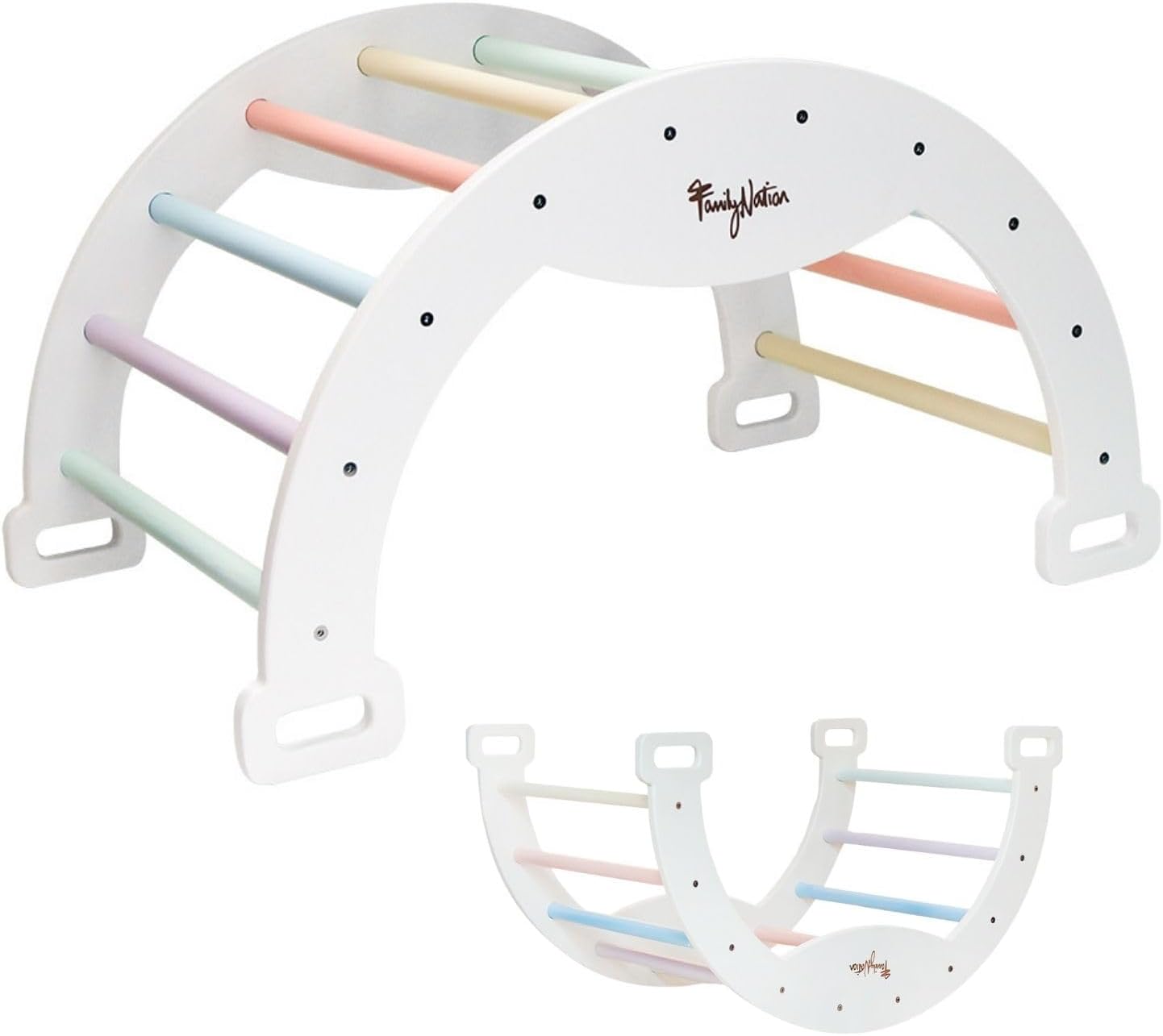 Arche Montessori bébé Cotton Candy : balançoire et escalade pour enfants 1+ ans