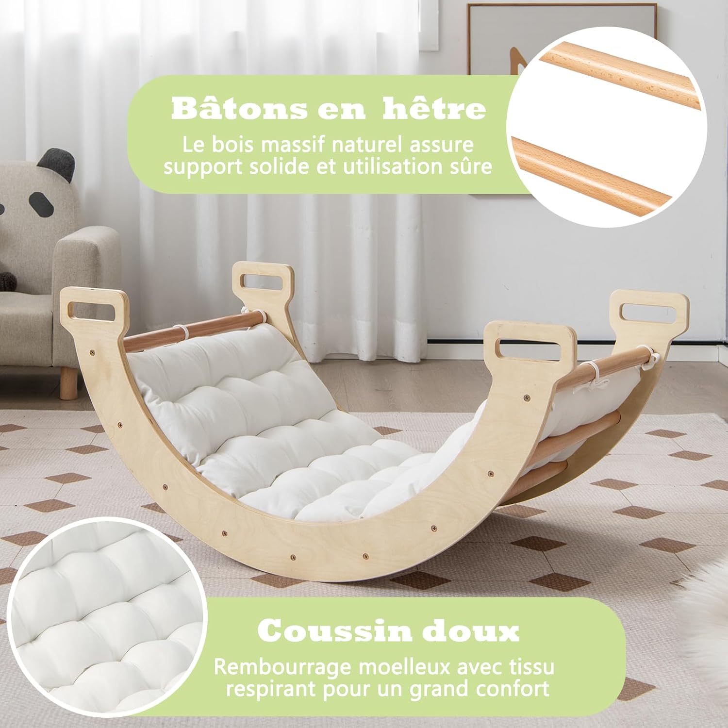 Arche d’escalade Montessori 2 en 1 pour enfant – Image 3