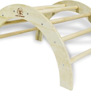 Arche d&rsquo;escalade Montessori CCLIFE : aire de jeux pour bébé et balançoire en bois