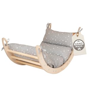Arche d&rsquo;escalade Montessori WoodsCraft pour bébé et enfant avec coussin hypoallergénique