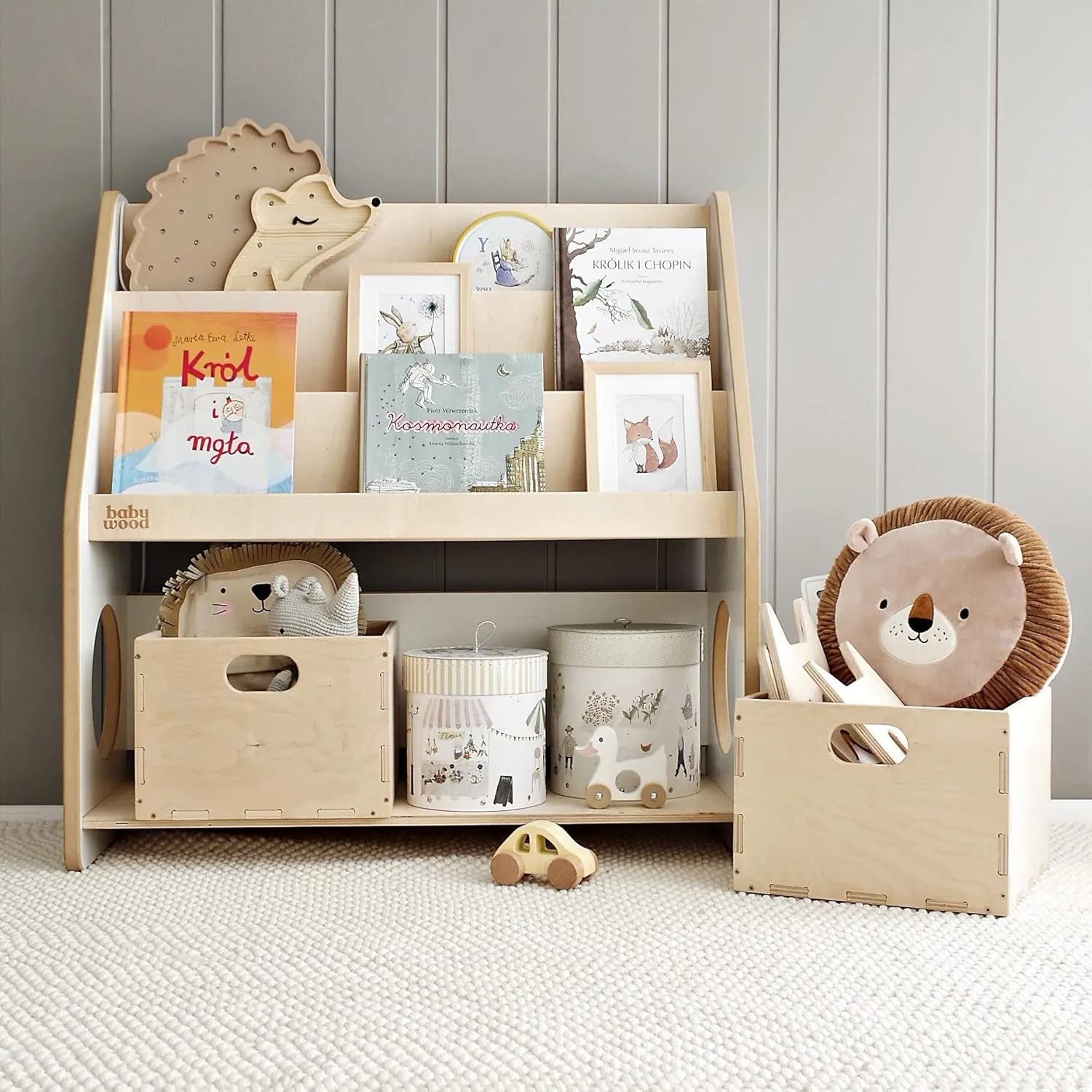 Bibliothèque Montessori Babywood en bois pour chambre d’enfant – Image 3