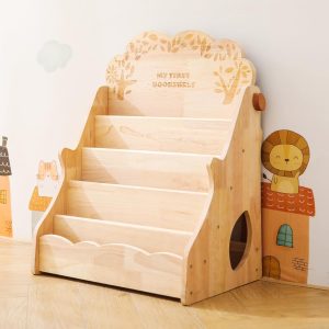 Bibliothèque Montessori Hi Baby Monment pour enfants avec rangement et tableau noir