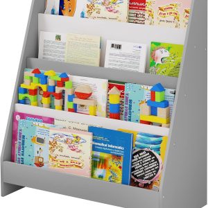 Bibliothèque Montessori Lestarain pour enfants : rangement et présentoir 4 niveaux