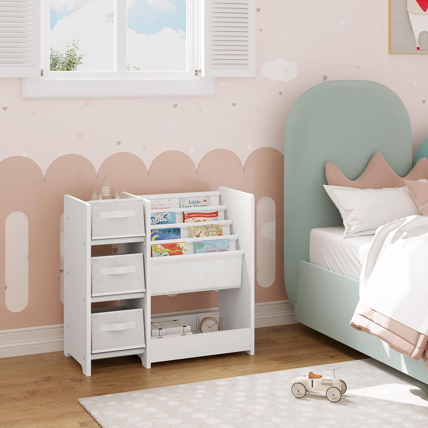 Bibliothèque Montessori Lestarain : rangement livres et jouets avec boîtes amovibles – Image 2