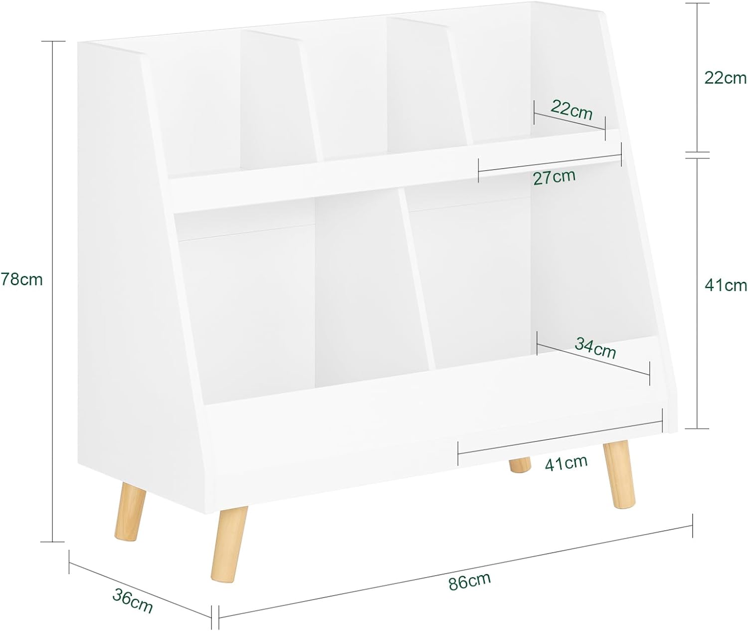 « Bibliothèque Montessori SoBuy pour Enfants : Rangement de Jouets et Livres » – Image 3