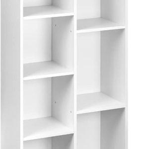 Bibliothèque Montessori blanche Amazon Basics : 7 compartiments, 50x24x106cm