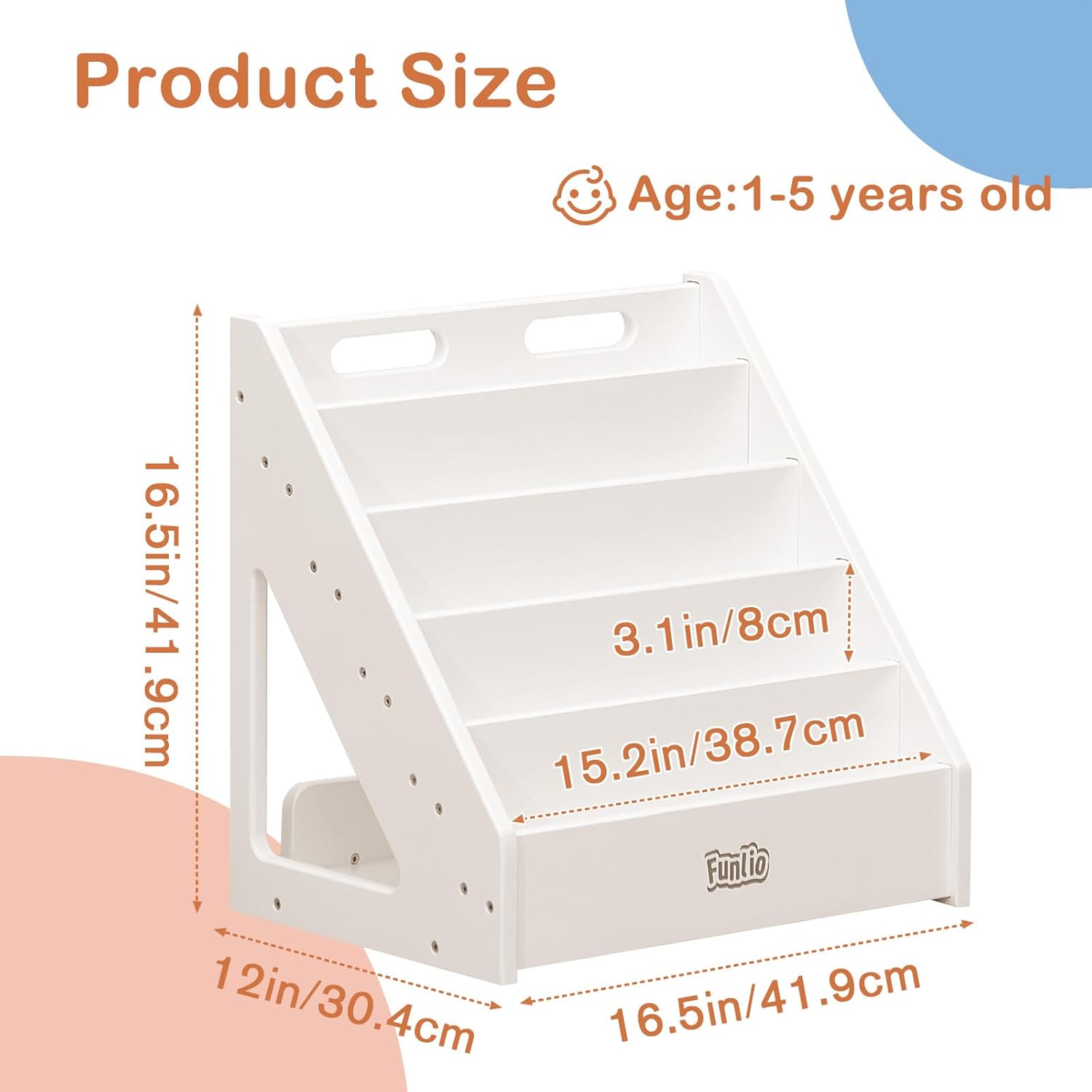 Bibliothèque Montessori en bois pour enfants de 1 à 5 ans – Image 2