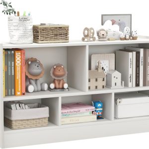 Bibliothèque Montessori ouverte Komfotteu : rangement en bois pour livres et jouets