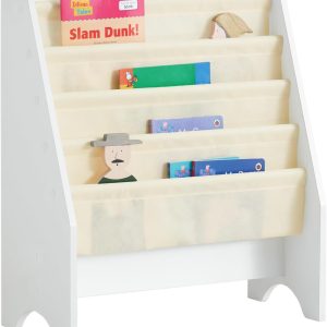 Bibliothèque Montessori pour enfants SoBuy FRG225-W avec 4 compartiments
