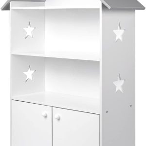 Bibliothèque Montessori pour enfants WOLTU KR006 : étagère en bois avec porte verrouillable