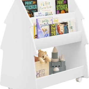 Bibliothèque Montessori pour enfants WOLTU : étagère de rangement sur roulettes
