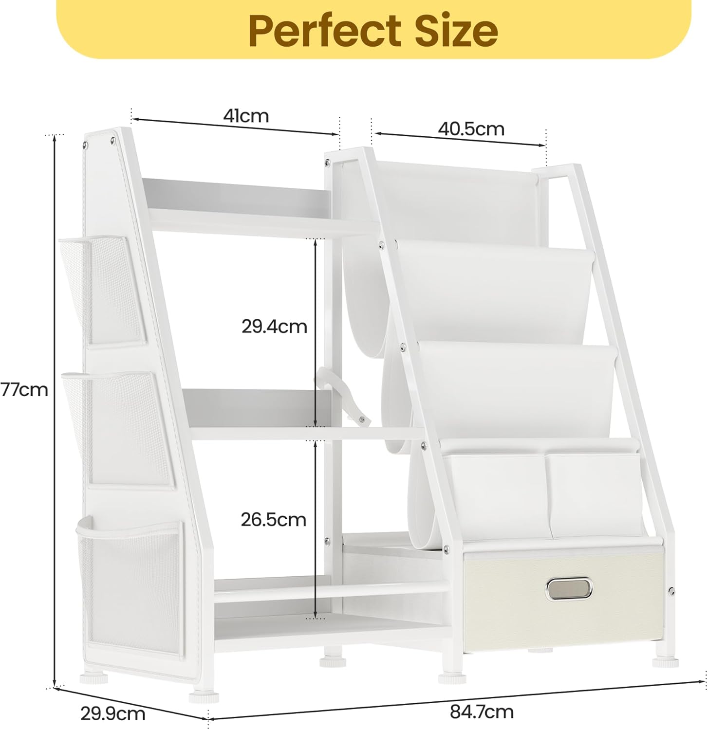 Bibliothèque montessori avec étagères et tiroir pour enfants – Image 2
