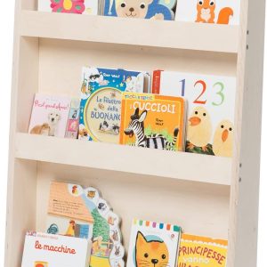 Bibliothèque montessori en bois naturel pour enfants