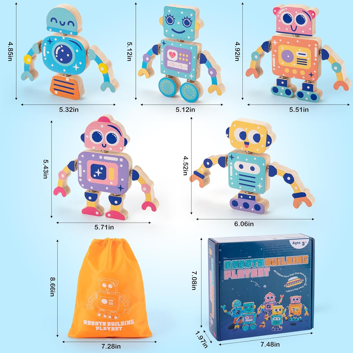 Bloc de construction Montessori : Jouet éducatif pour la motricité fine dès 3 ans – Image 3