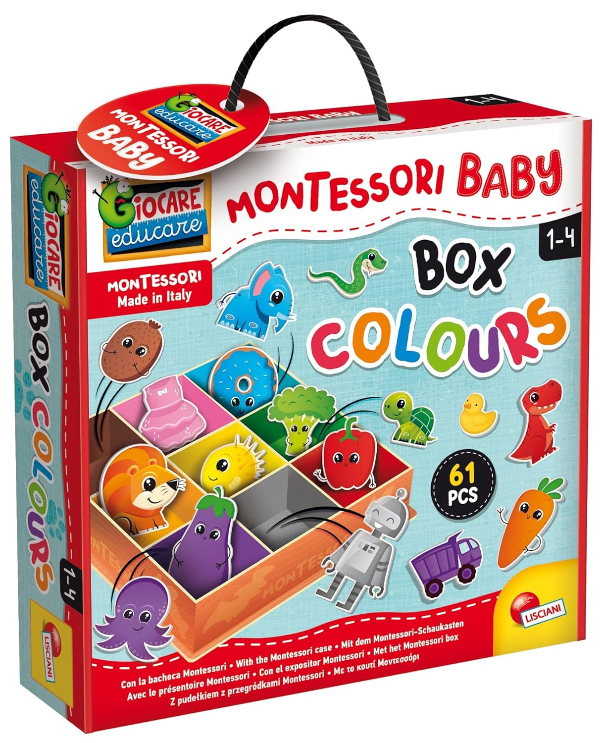 Boîte à couleurs Montessori en 3D pour enfants de 1 à 4 ans