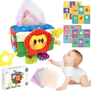 Boîte à mouchoirs sensorielle Montessori pour bébé de 6 à 12 mois
