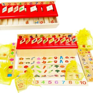 Boîte de tri en bois Montessori : jeu d&rsquo;apprentissage éducatif pour bébé