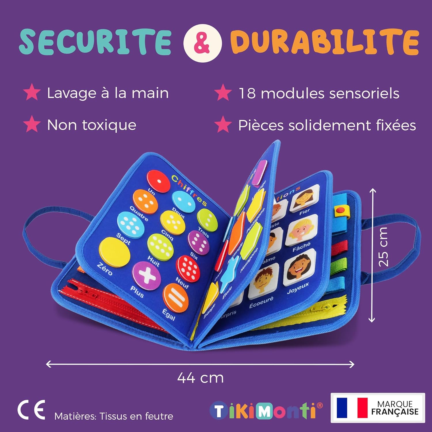 Busy Board Montessori : Jouet Éducatif Sensoriel 9-en-1 pour Enfants de 2 à 5 ans – Image 2