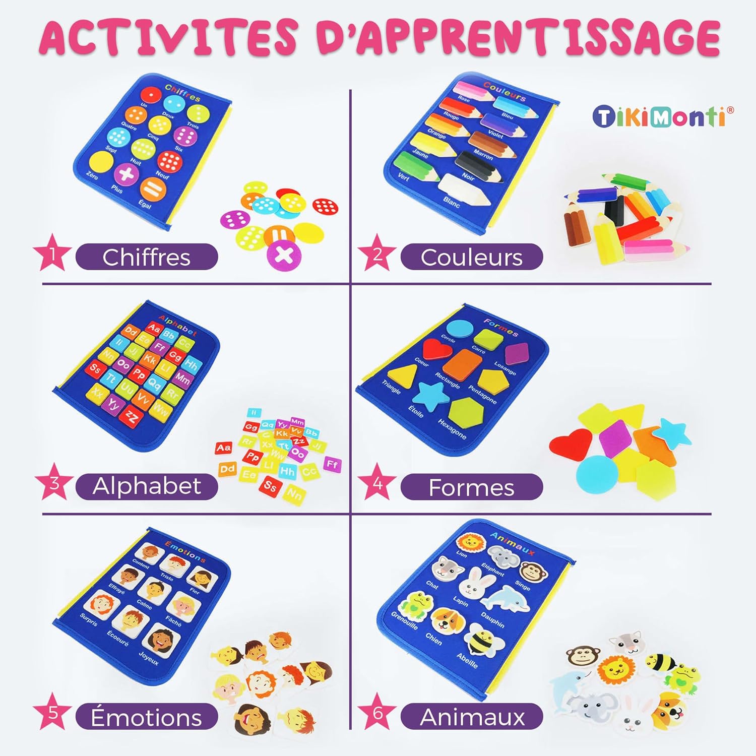 Busy Board Montessori : Jouet Éducatif Sensoriel 9-en-1 pour Enfants de 2 à 5 ans – Image 3