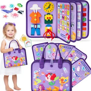 Busy Board Montessori Sirène Hahaland : Jouet Éducatif pour Filles de 2 à 5 Ans