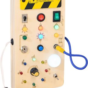 Busy Board Montessori en Bois : Jouet Éducatif Sensoriel pour Enfants de 3 Ans