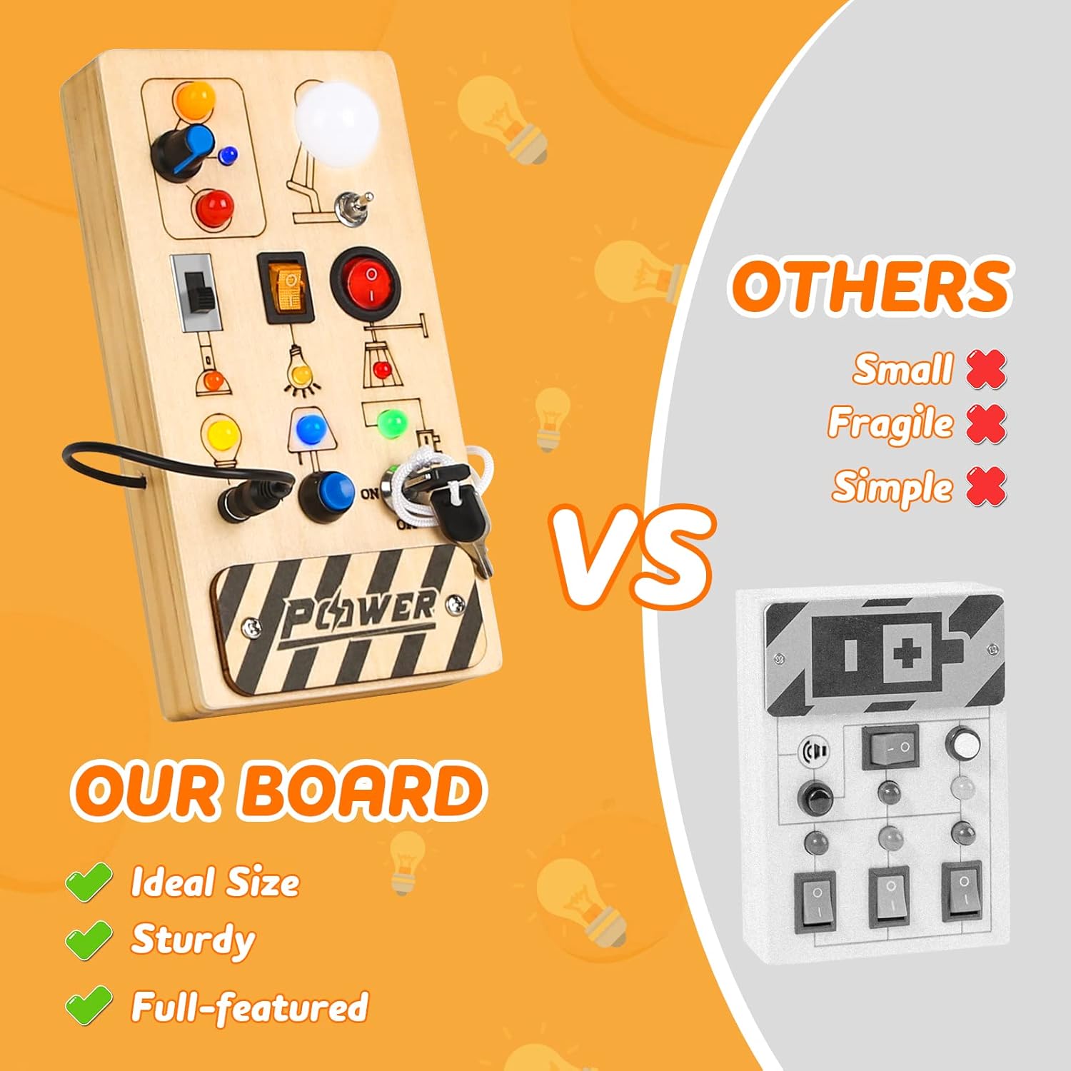 Busy board Montessori Dinorun : jeux éducatifs en bois pour motricité fine, idéal pour les 2-4 ans – Image 3