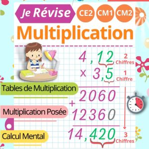 Cahier Montessori : Révision de la Multiplication pour CE2, CM1 et CM2