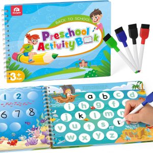 Cahier d&rsquo;apprentissage Montessori Coogam : Maîtrise du crayon et écriture de l&rsquo;alphabet pour enfants préscolaires