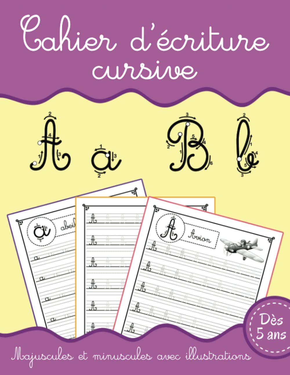 Cahier d’apprentissage Montessori : Écriture cursive de l’alphabet pour CP et grande section