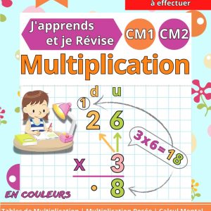Cahier de multiplication Montessori pour CM1 et CM2 : 100 jours d&rsquo;exercices