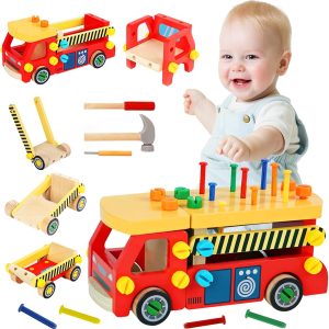 Caisse à outils éducative Montessori en bois pour enfants 3-5 ans