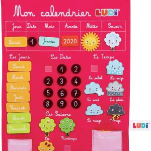 Calendrier Montessori Rose Ludi 53 x 38 cm : se repérer dans le temps