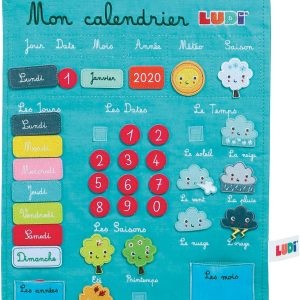 Calendrier bleu Montessori Ludi-2096 : se repérer dans le temps