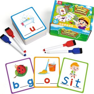 Cartes Flash Montessori pour Apprendre l&rsquo;Orthographe et l&rsquo;Écriture – Cadeau Éducatif pour Enfants