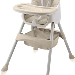 Chaise Haute Bébé 2 en 1 Montessori Oscar en Beige