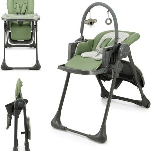 Chaise haute Montessori 2 en 1 pour bébé Kinderkraft TUMMIE : ergonomique et pliable