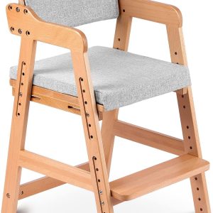 Chaise haute Montessori Ezebaby en bois réglable : pour bébés, enfants et adultes