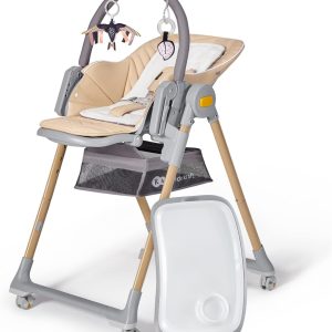 Chaise haute bébé évolutif Montessori Kinderkraft LASTREE 2 en 1 beige