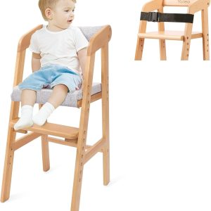 Chaise haute évolutive Montessori en bois YOLEO pour bébé jusqu&rsquo;à 90 kg