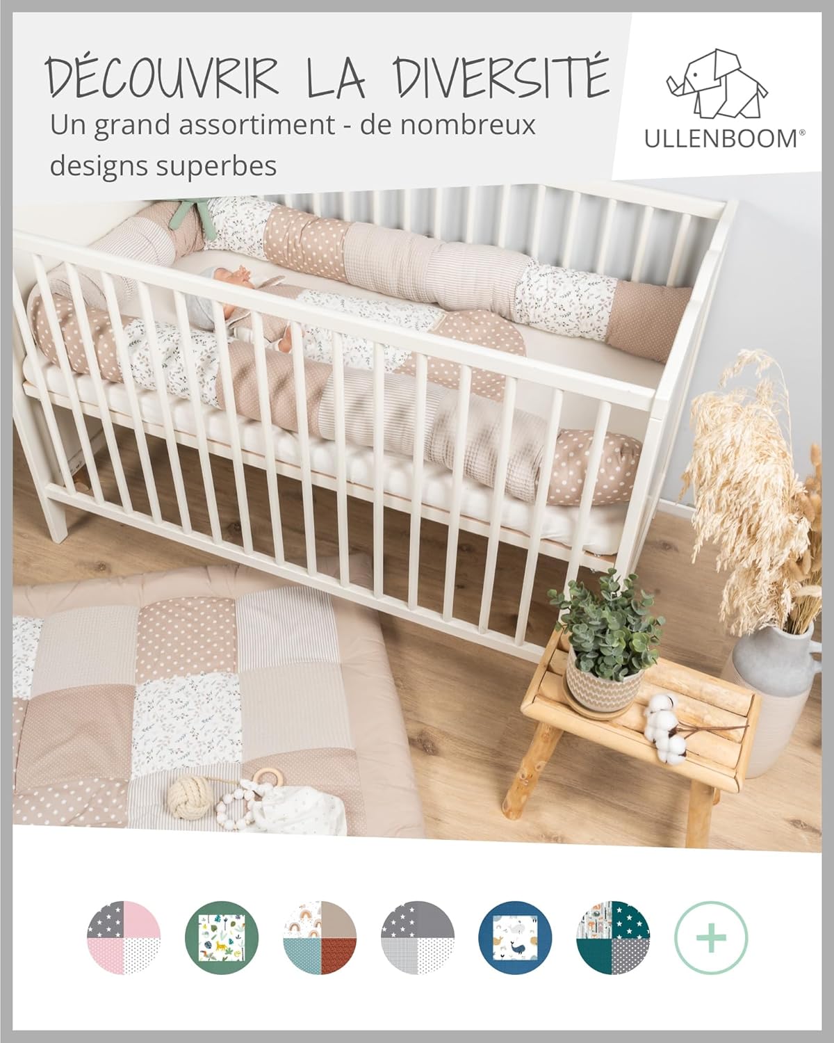 Couverture d’éveil épaisse et douce 120×120 cm motif fleurs de sable – Image 3