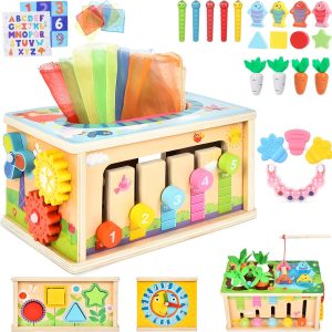 Cube d&rsquo;activité Montessori 8 en 1 pour bébé – Joellfuner