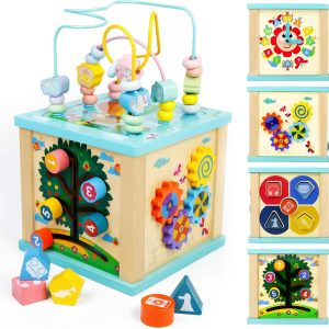 Cube d&rsquo;activité Montessori Fajiabao pour bébés 1-3 ans