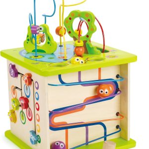 Cube d&rsquo;activité Montessori Hape pour bébé 1 an : éveil, motricité et logique