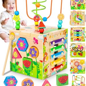 Cube d&rsquo;activité Montessori Jojoin : le jouet éducatif idéal pour bébé de 1 an
